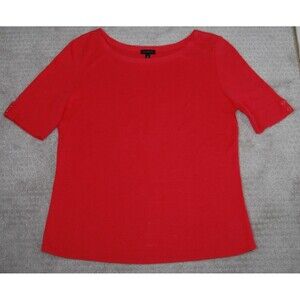 Talbot's Medium Short Sleeve Sweater Salmon Preppy Office Wear Career